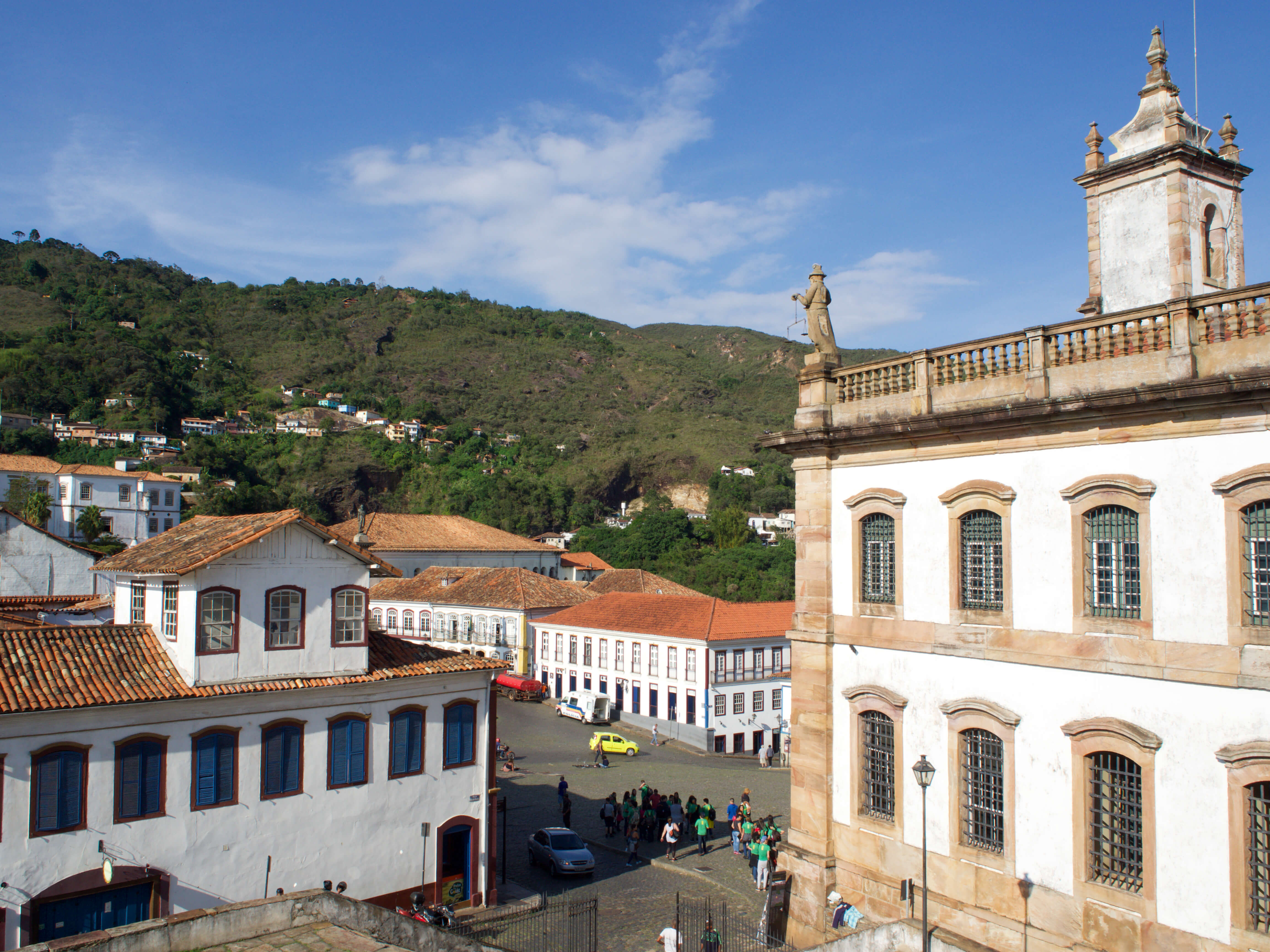 Colonial buildings in the historic center of Ouro Preto, Minas Gerais, Brazil. 